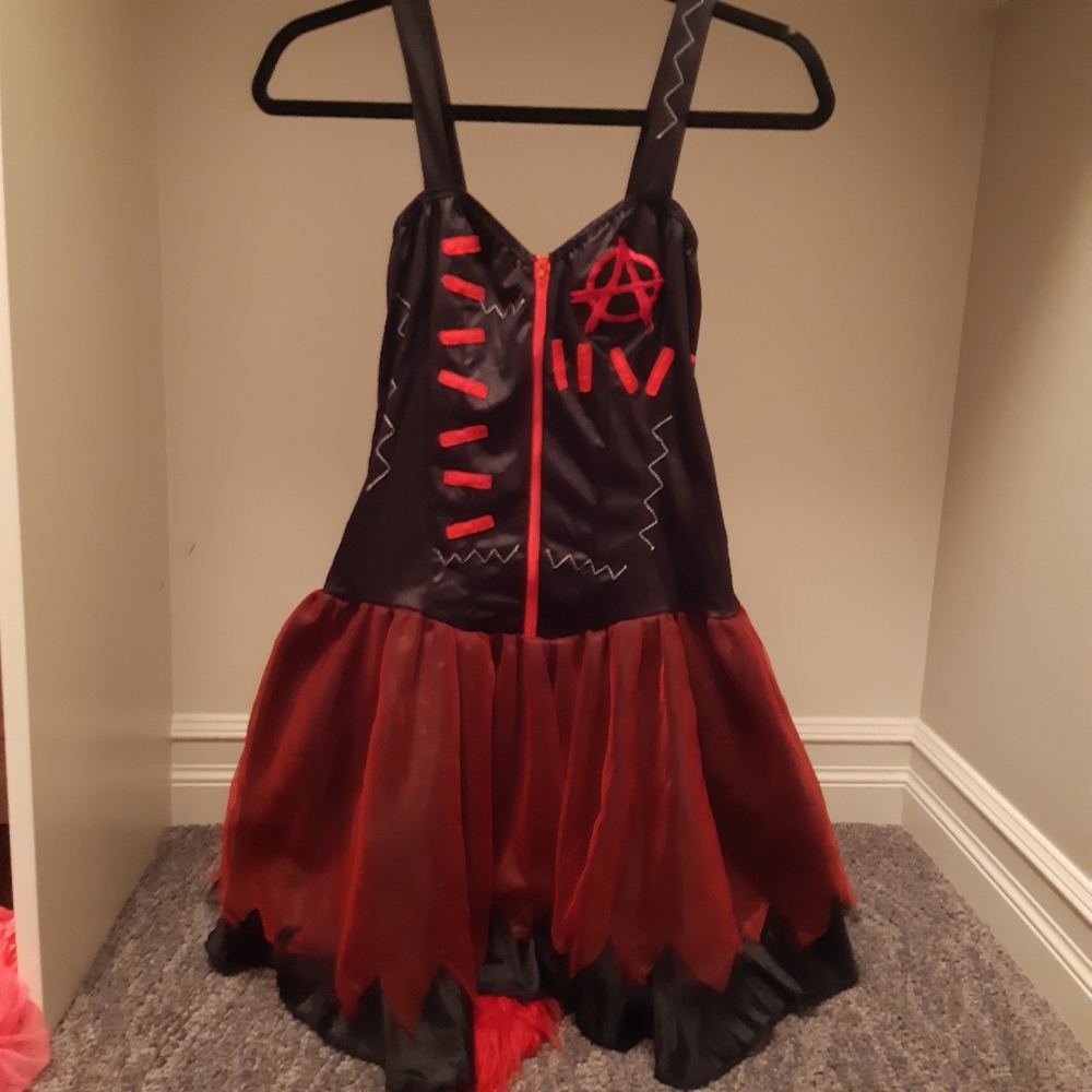 Leg Avenue Red and Black satan/devil/anarchist dress Size M/L